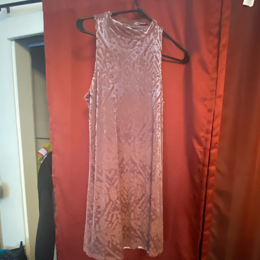 Purple printed dress